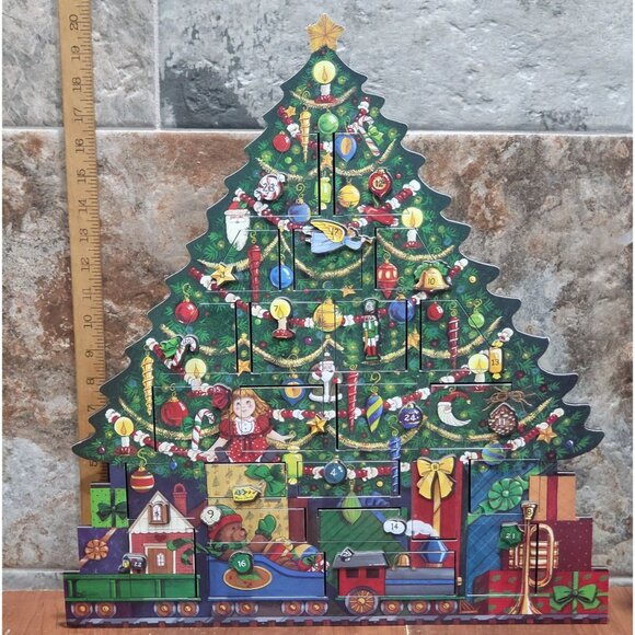 Byers Choice Wooden Advent Calendar 2003 24 Numbered Doors - Picture 5 of 16